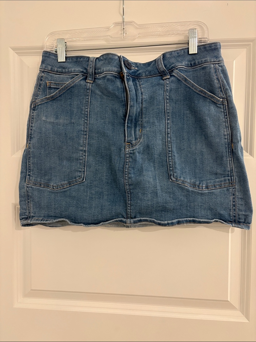 American Eagle Outfitters light blue denim mini skirt